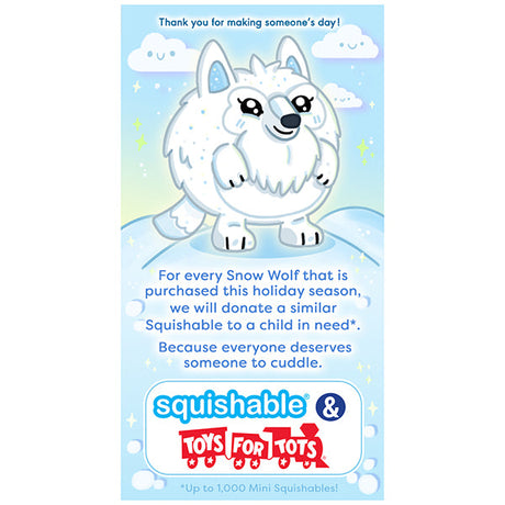 Squishable Snow Wolf for Charity (Mini)