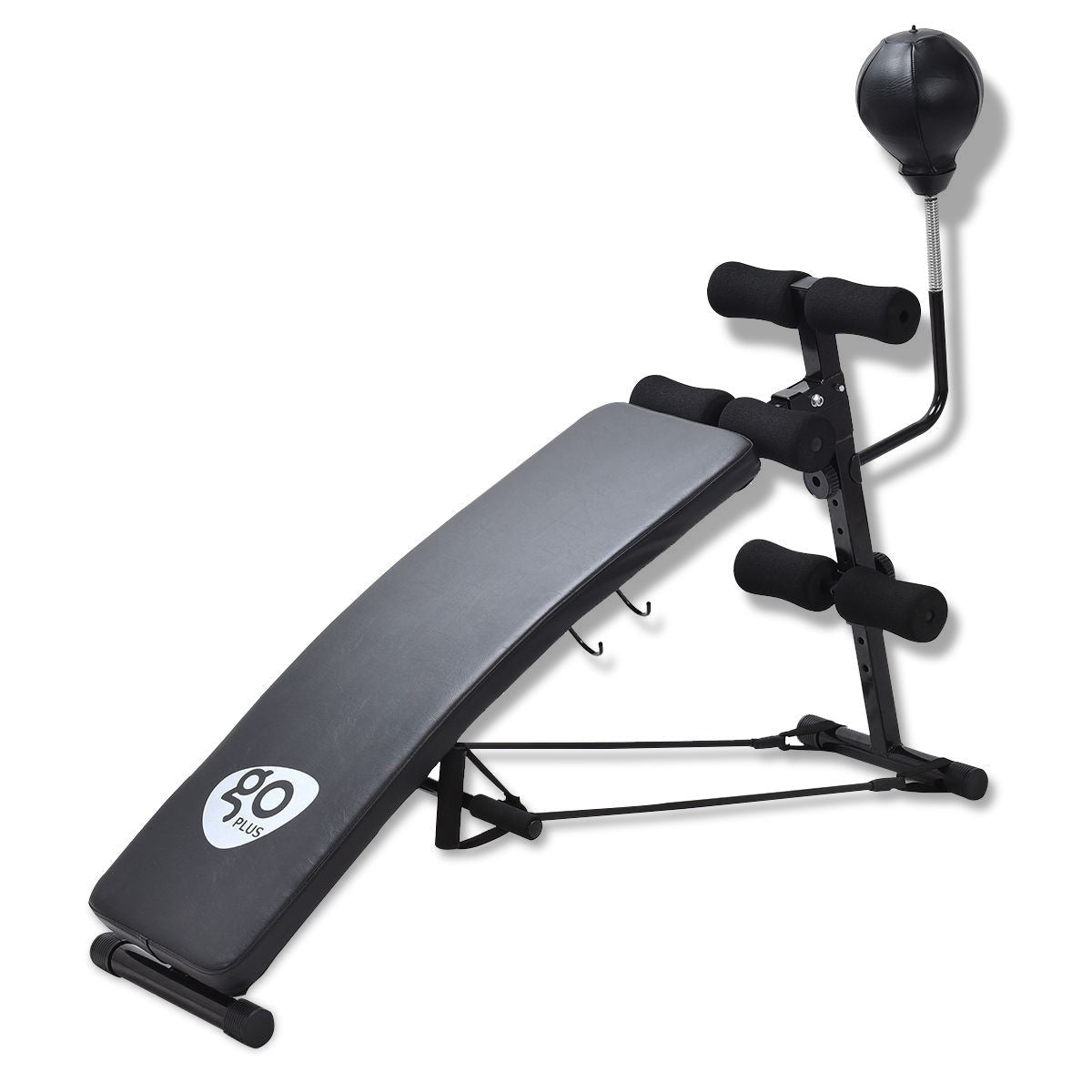 Banco de abdominales curvo ajustable para fitness