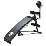Banco de abdominales curvo ajustable para fitness