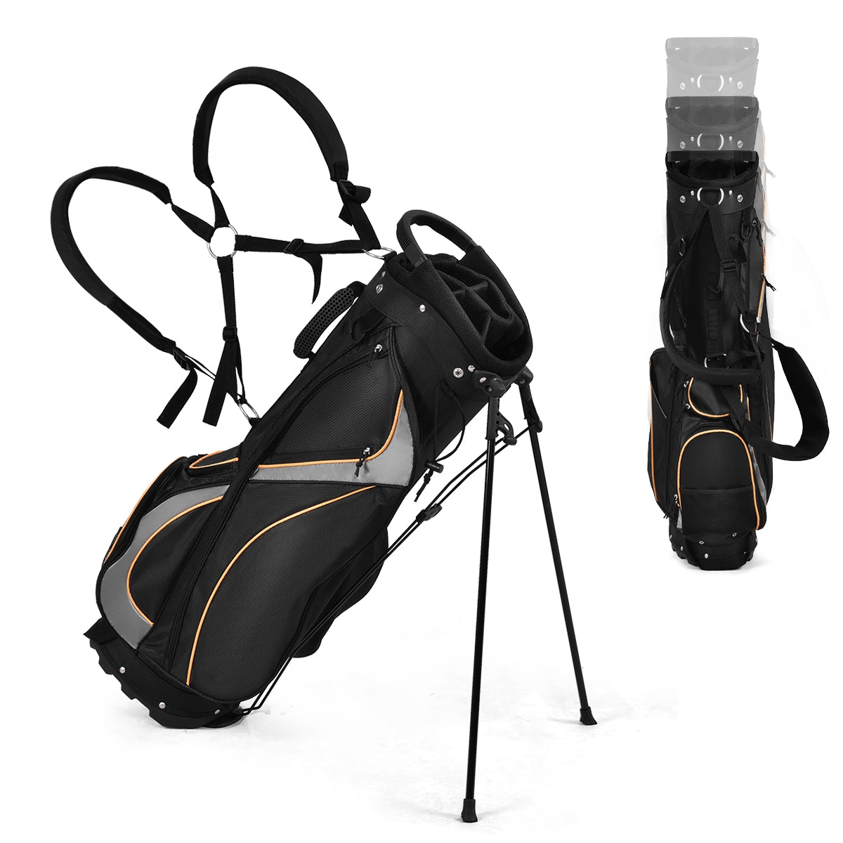 Bolsa de golf de 9 pulgadas con divisores, bolsillos y almacenamiento