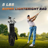 Bolsa de golf de 9 pulgadas con divisores, bolsillos y almacenamiento
