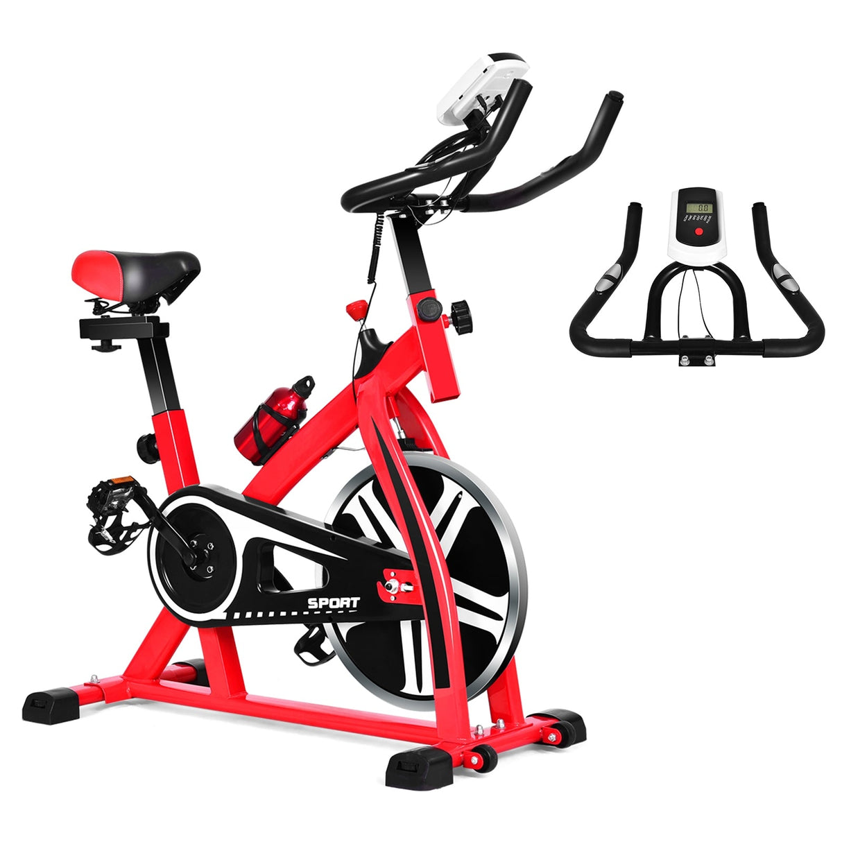 Bicicleta estática ajustable para ciclismo y ejercicio cardiovascular