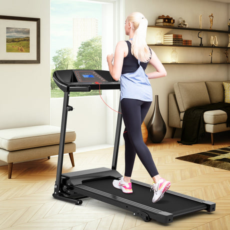 1.0 HP Cinta de Correr Plegable con Soporte Eléctrico para Energía Móvil