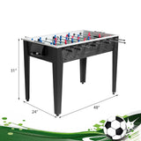 Mesa de Futbolín de Madera de 48 Pulgadas, Tamaño de Competición, para Recreación en Casa