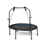 Trampolín de fitness plegable de 40 pulgadas con bandas de resistencia para el hogar ajustable