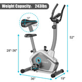 Bicicleta estática vertical magnética con resistencia de 8 niveles