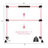 4 Feet Portable Ballet Barre with Adjustable Height