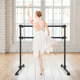 4 Feet Double Ballet Barre Bar with Adjustable Height