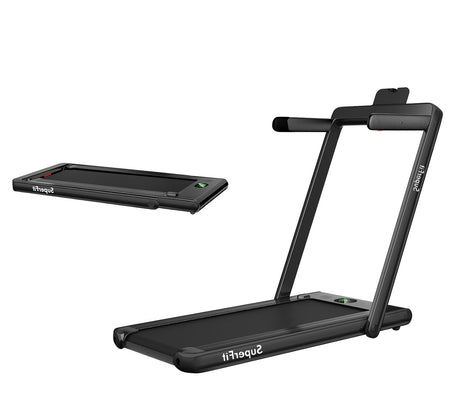 Cinta de correr plegable 2 en 1 de 2.25HP con control remoto por aplicación y altavoz