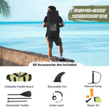 Tabla de surf inflable de 11 pies con remo y bolso