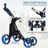 Golf Push Pull Cart with Foot Brake
