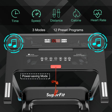 Cinta de correr eléctrica plegable compacta con control por aplicación y altavoz