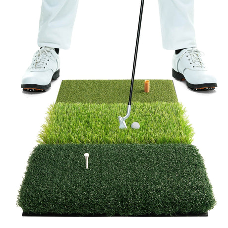 Alfombrillas de golf 3 en 1 con 3 tees de goma