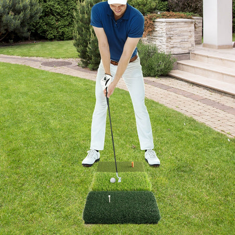 Alfombrillas de golf 3 en 1 con 3 tees de goma