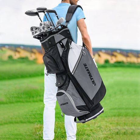 Bolsa de golf de pie de 14 divisores con capota impermeable para la lluvia