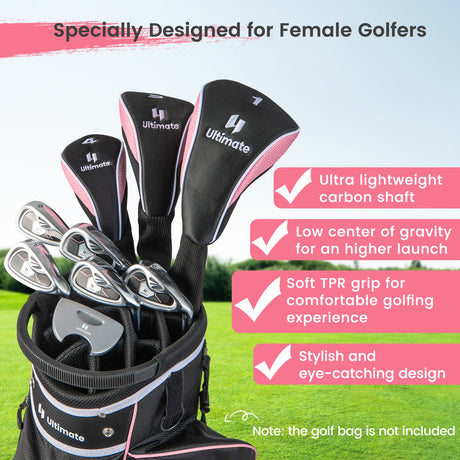 Juego completo de 9 palos de golf para mujer