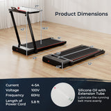 Cinta de correr plegable 3 en 1 con escritorio grande y pantalla LCD