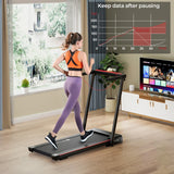 Cinta de correr plegable 3 en 1 con escritorio grande y pantalla LCD