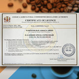 Plantation Blue 100% Jamaica Blue Mountain Coffee - Dark Roasted & Ground (12oz)