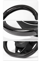Steering Wheel Trim Covers for Model Y Juniper / Model 3 Highland | Real Dry Carbon Fiber