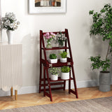 Escalera-silla multifuncional 3 en 1 para exhibición de plantas, para biblioteca, cocina y oficina