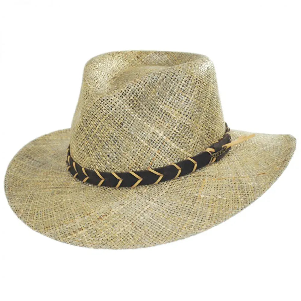 Stetson Alder – Sombrero de Sol Fedora de Paja con Protección UPF 50+