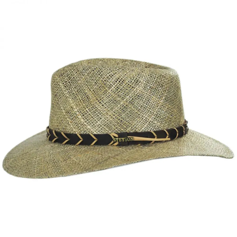 Stetson Alder – Sombrero de Sol Fedora de Paja con Protección UPF 50+