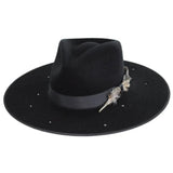 Sombrero de vaquera Stetson Night Sky S - Fedora de fieltro de lana de ala ancha