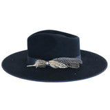 Sombrero de vaquera Stetson Night Sky S - Fedora de fieltro de lana de ala ancha