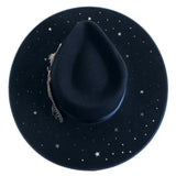 Sombrero de vaquera Stetson Night Sky S - Fedora de fieltro de lana de ala ancha
