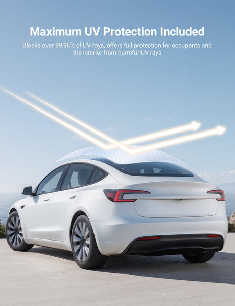 Summer Comfort Pack: Roof & Windshield Shades for Model 3 Highland