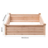 Mesa de cultivo cuadrada de madera para jardín