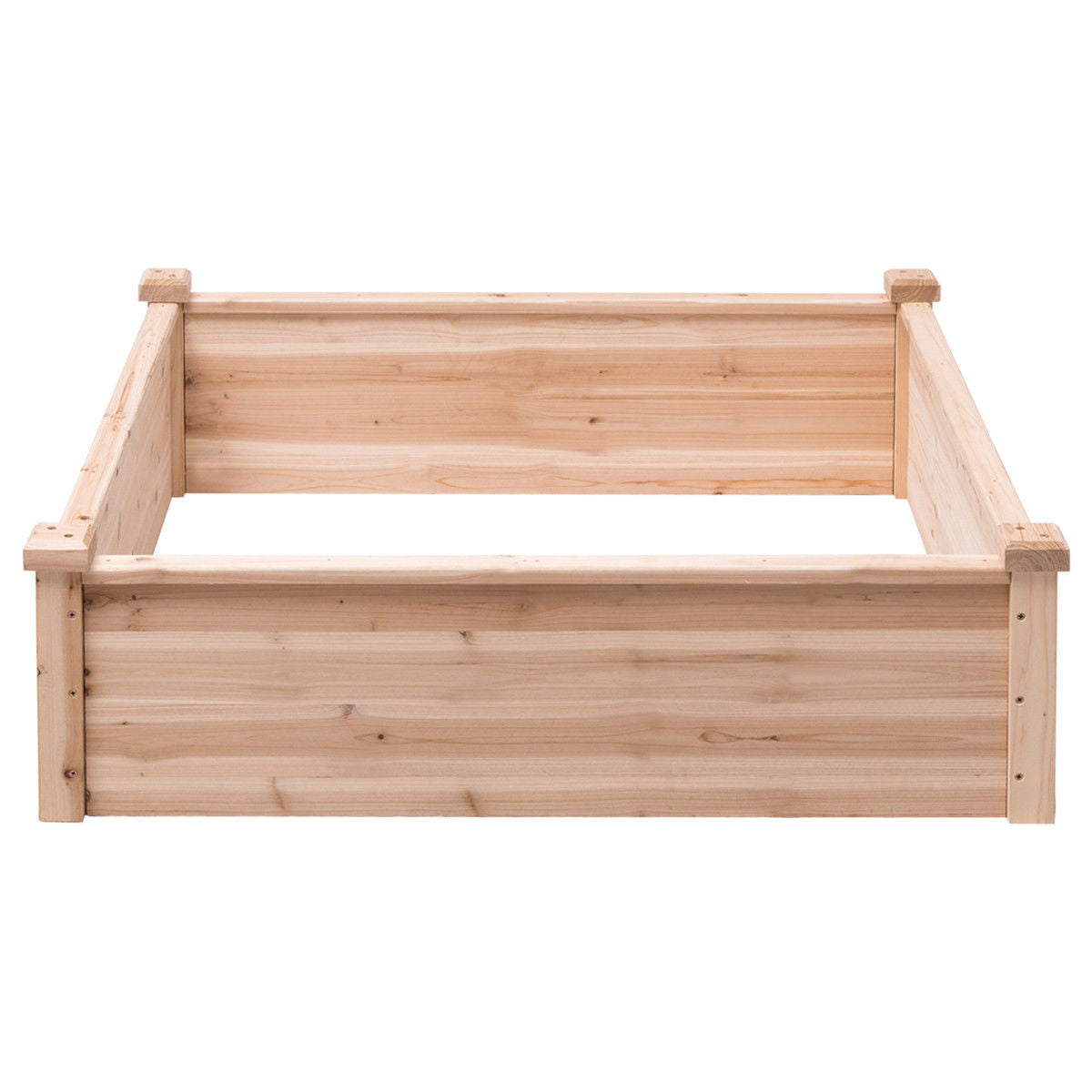 Mesa de cultivo cuadrada de madera para jardín