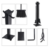 5 Pieces Fireplace Iron Fire Place Tool Set