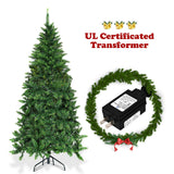 Pre-Lit Artificial Half National Christmas Tree with 8 Flash Modes