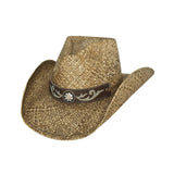 Sombrero de vaquera de paja Bullhide Tennessee River