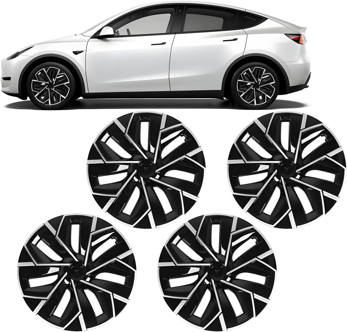 TESERY 19″ Trinan Wheel Covers for Model Y (4PCS)