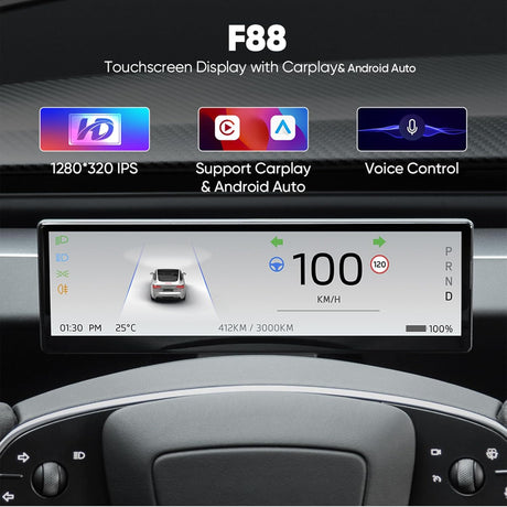 TESERY 8.8 Inch Touch Screen Instrument Cluster Dashboard Display for Model 3 / Y