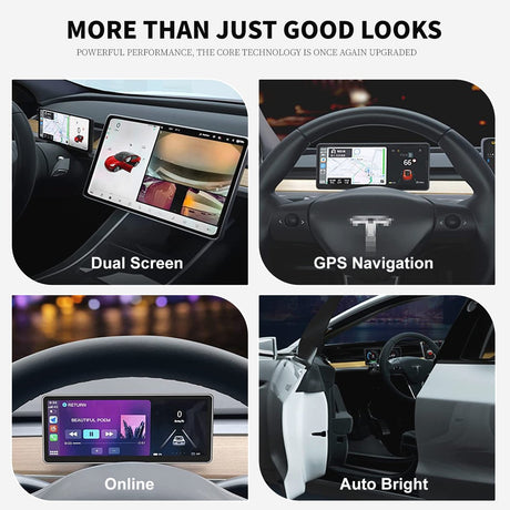TESERY 9‘’ Carplay Instrument Dashboard Screen Display for Model 3 / Y