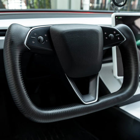 TESERY Full Carbon Fiber Yoke Steering Wheel for Model 3 Highland & Model Y Juniper