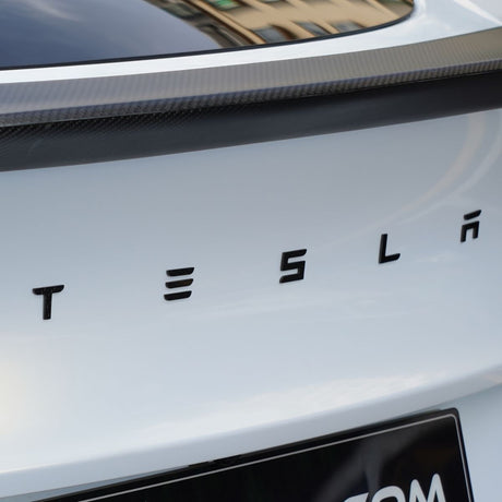 TESERY Logo Cover Front Badge Rear Letters Emblem for Tesla Model 3 / Y - Real Carbon Fiber Exterior