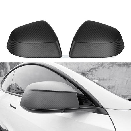 Carbon Fiber Mirror Covers for Model 3 / Y | 3 Finishes | 3M Adhesive
