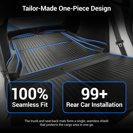 TESERY Trunk Mat With Backrest Mat for Model 3 Highland