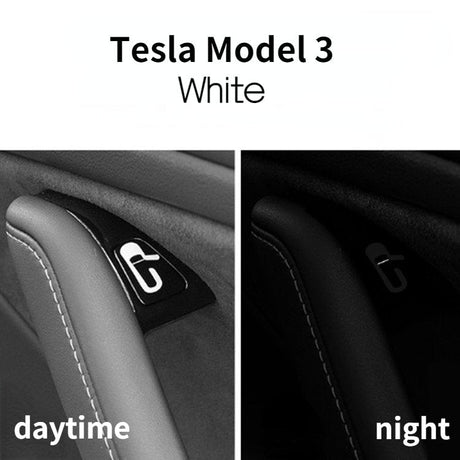 Glow-in-the-Dark Door Handle Stickers for Model 3 (8-Pack) | 2 Colors | Easy Find