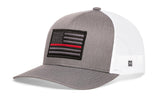 Thin Red Line Trucker Hat  |  Black Fire Tactical Snapback