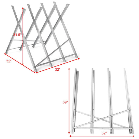 Caballlete de sierra plegable portátil de acero de alta resistencia de 220 lb