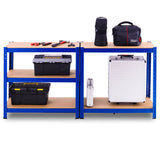 29.5 x 59 Inch Adjustable 5-layer 2000 lbs Capacity Tool Shelf-Blue