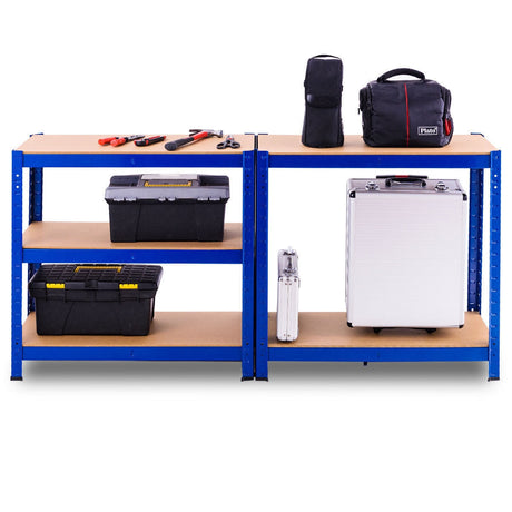 Estante de herramientas azul ajustable de 5 capas de 29,5 x 59 pulgadas con capacidad de 2000 lb