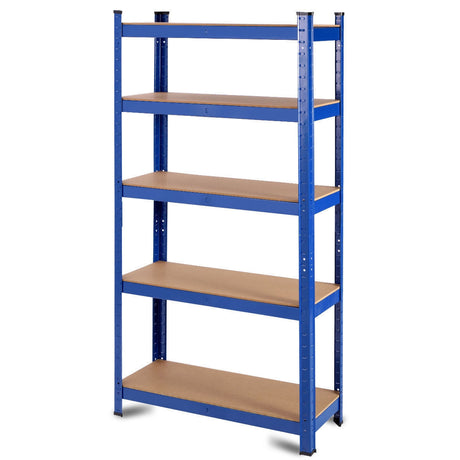 Estante de herramientas azul ajustable de 5 capas de 29,5 x 59 pulgadas con capacidad de 2000 lb