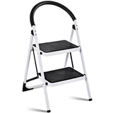 Escalera Plegable de 2.75 Pies con Estructura de Hierro y Pedales Antideslizantes